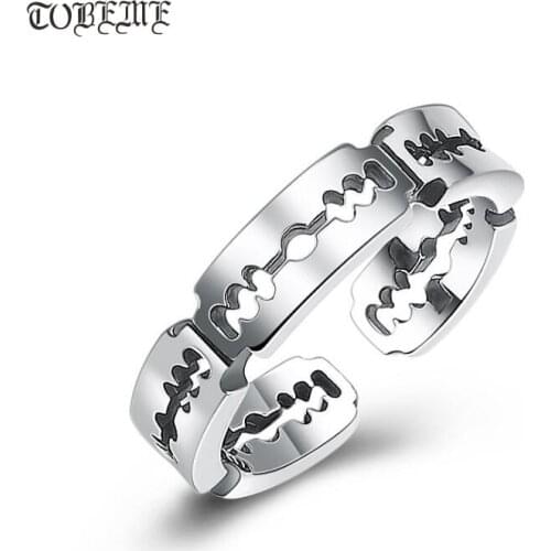 100% 925 Silver Lovers Ring Thailand 925 Sterling Silver Ring Vintage Silver Ring resizable Unique Jewelry Gift