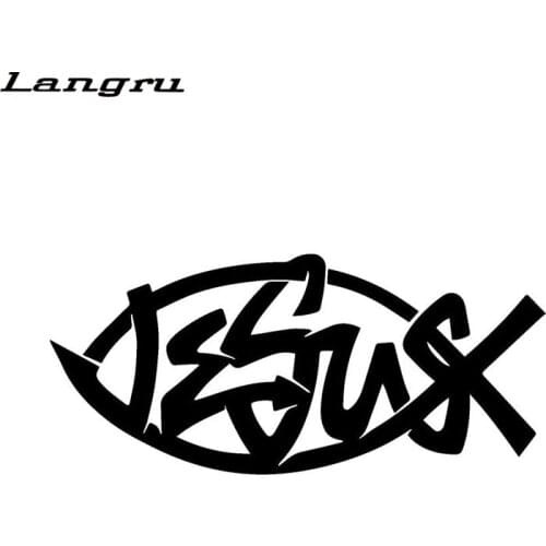 Langru Jesus Fish Christian God Car Styling Accessories Motorcycle Stickers And Decals Jdm