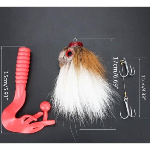 Soft Grub Shallow Hooks Big Bait 3D Deer Hair Mouse Lure Fishing Accessories