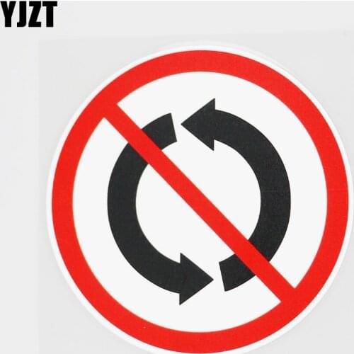 YJZT 11CMX11CM Circulation Is Forbidden Here PVC Decal Car Sticker Accessories 11B-0104