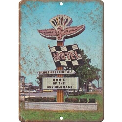 NOT Indianapolis Motor Speedway Motel tin Sign Wall Iron Painting Retro Plaque Decoration Metal Poster Art Gift Warning Sign