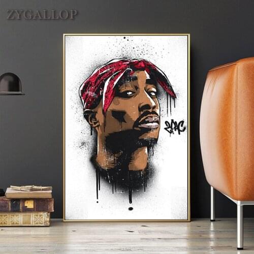 The infamous B.I.G Biggie Smalls Tupac Shakur Poster Rap King 2PAC Canvas Painting Hip Hop Music Prints Pictures Bedroom Decor