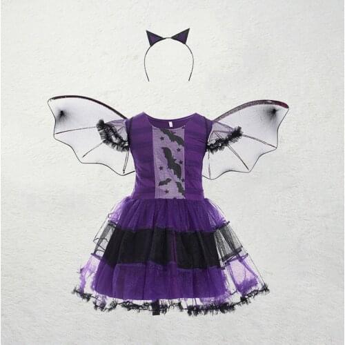 New arrival Halloween Clothing suit Infant Baby Kids Girls Halloween Outfits Dress + Headband Festival Party Set Cosplay
