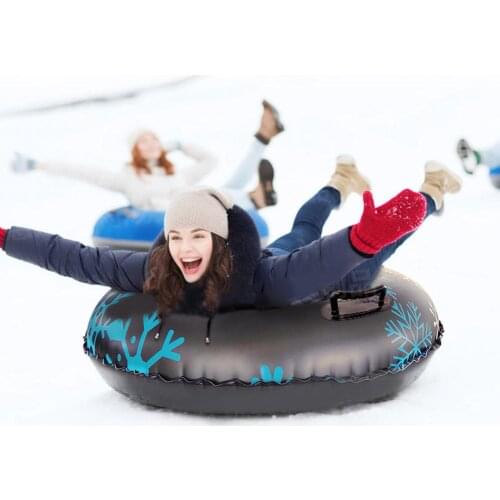 Floated Ski Board PVC Winter Inflatable Circle With Durable Handle Children Adult Snow Tubes Outdoor Skiing Accessories