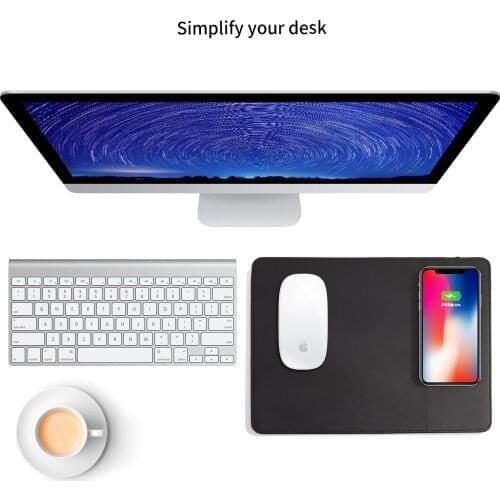 Hot 2 in 1 10W USB Fast Charge Charging Slim Mouse Pad For Samsung S21 S20 S10 iPhone 12 XS Max XR X 8 Phone Qi Charger Wireless