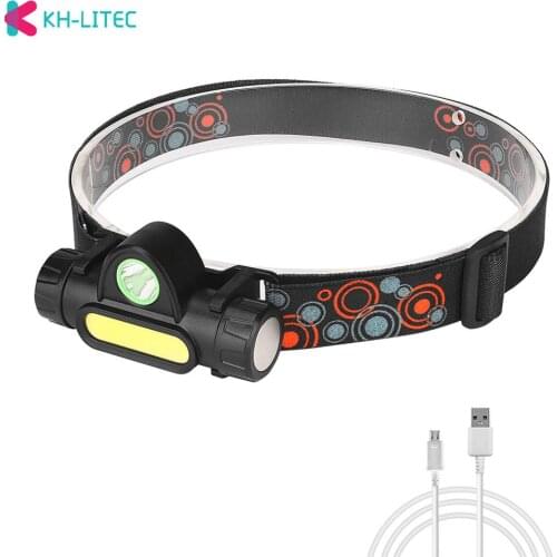 Portable mini XPE+COB LED Headlamp USB Rechargeable Camping Head lamp Fishing headlight flashlight headlamp torch