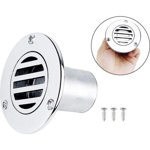 Durable Floor Drain Wear Resistant for Boat Deck Drainage Bathroom Fishing Boats Accessories Hardware 37mm 2.32 Inch Sliver