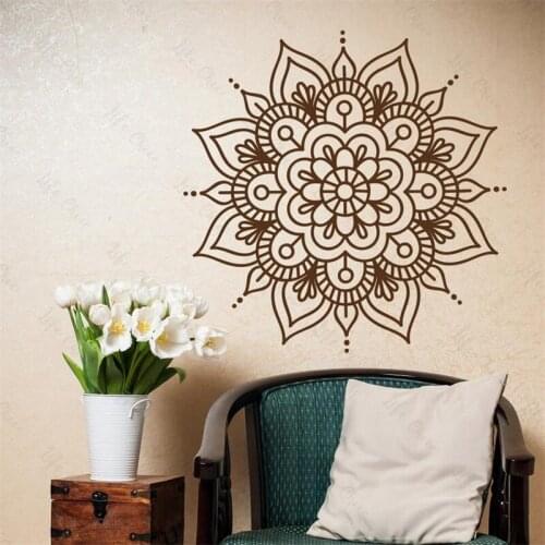 Creative DIY New Mandala Flower India Wall Sticker Vinyl Art Sticker Mural Family Bedroom Home Wall Decorations Living Room