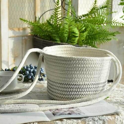 Garden Plant Storage Basket Jute Rope Hanging Planter Woven Indoor Outdoor Flower Pot Holder Macrame Plant Hangers Home Decor