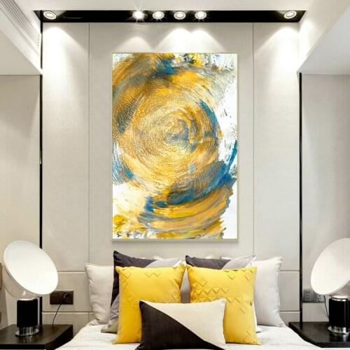 Modern Oil Painting on Canvas Posters and Prints Wall Art Painting Abstract Mountain Line Picture for Living Room Decor No Frame