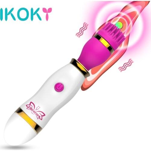 IKOKY AV Stick Vibrator 12 Speed Adult Products G-spot Clitoris Stimulate Sex Toys for Woman