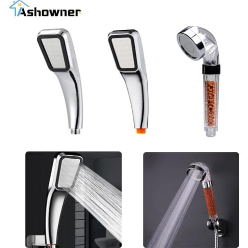 Water Therapy SPA Shower Bath Filter High Pressure Water Saving Rainfall Shower Head With Negative Ion Activated Balls