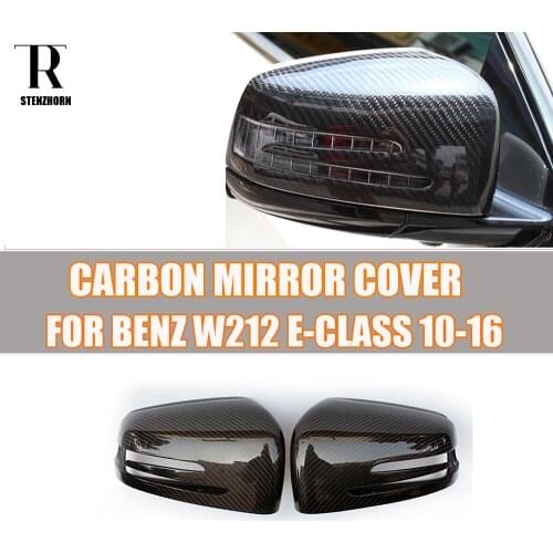 W212 Carbon Fiber Replaced Style Rear View Side Mirror Cover Cap for Mercedes Benz W212 E200 E220 E250 E300 E350 2010 - 2015