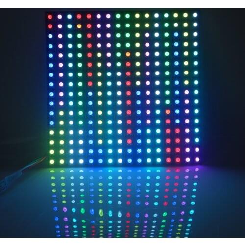 WS2812B LED Panel Screen WS2812 8*8 16*16 8*32 Pixels Module Light Individually Addressable Digital Panel Matrix Flexible Screen