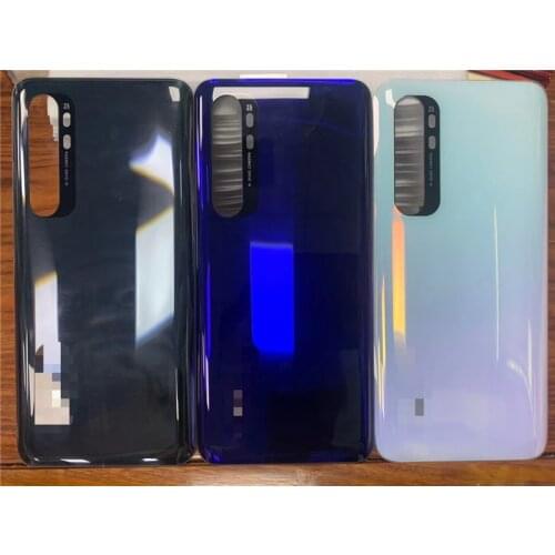 Note10 Lite Rear Housing For Xiaomi Mi Note 10 Lite Glass Back Cover Repair Replace Battery Door Case + Logo