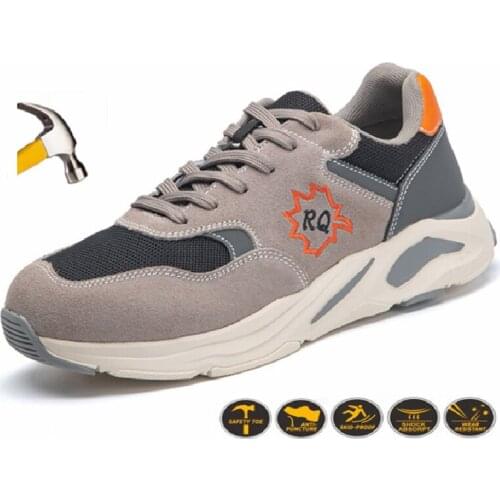 Safety Shoes Women Steel Toe Cap Work Shoes Men Comfort Outdoor Work Sneakers Light Puncture-Proof Designer Safety Boots Men