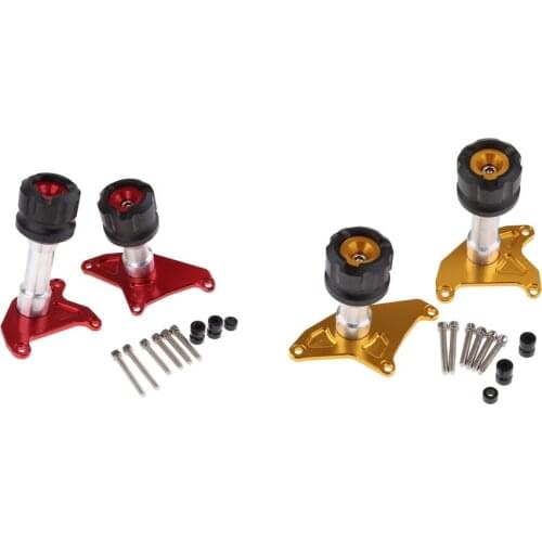 CNC Aluminum Frame Slider Crash Pads Protector with Bolts Kit Motorbike Accessories for Honda Grom MSX125 Gold/Red