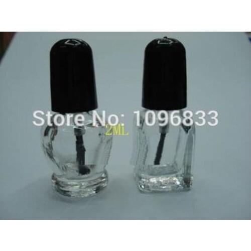 2ML Glass Nail Polish Bottle, Nail Emamel Pckaging Bottle, Manicure oil Bottle, Empty Bottle, 100pcs/Lot