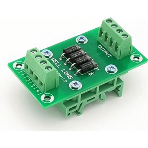 4 Channel Diode Protection Terminal Block IN5408 3A/1000V Diode Terminal Block