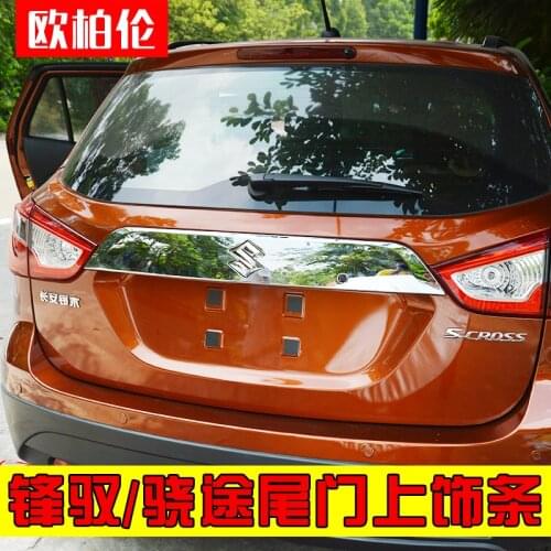 ABS Chrome Rear Trunk Door Handle Cover Tail Gate Trim Bezel Molding Styling For Suzuki SX4 S-Cross S Cross 2014-2018