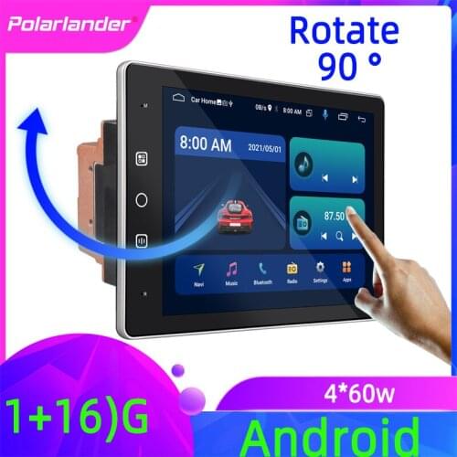 Car Radio 2 Din Mirror Link 9.5 Inch 90° Electric Rotating Multimedia MP5 Player Touch Screen Bluetooth IPS Android 9 GPS 1+16G