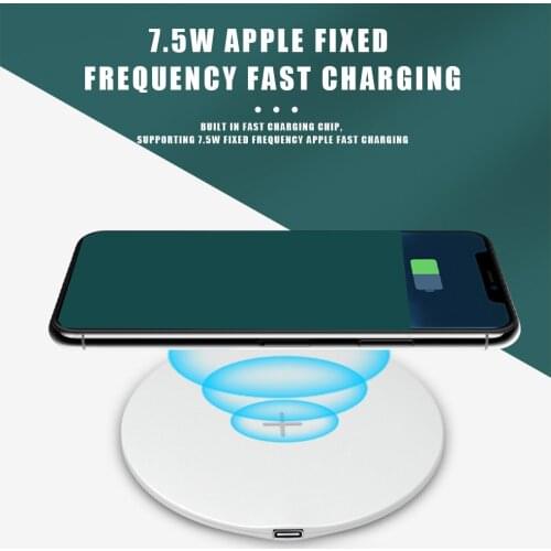 15W Qi Wireless Charger For iPhone 12 11 Pro Xs Max Fast Wireless Charging Pad Type-C Connector Wireless Charger For Huawei