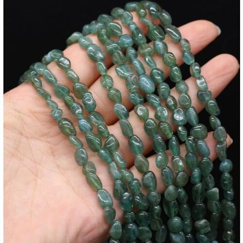 Natural Stone Bead Irregular Polished Apatite String Loose Beads for Jewelry Making Girls Bracelet Necklace Crafts Accessories