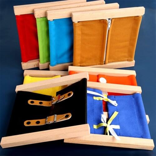 Kids Montessori Toys Baby Busy Board Buckle Training Learning to Dress Educational Sensory Board For Toddlers Development Toy