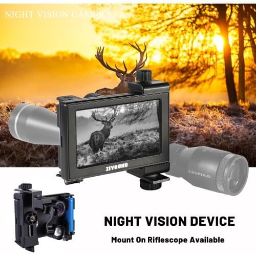 HD Clear Image Infared 12mm Lens Night Vision Camera Scope Adapter Mounted Long Range in Full Darkness Night Viewer for Hunting