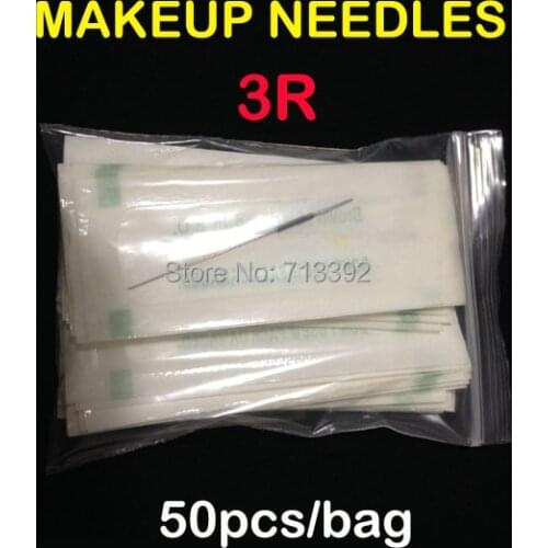 3R*50Pcs Permanent Makeup Needles Profession Sterilized Eyebrow Needles
