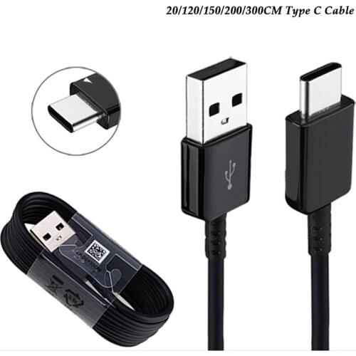 Original USB Type C Cable For Samsung S21 S20 Ultra FE S10 S9 S8 Plus M51 A90 A50 A80 A71 Fast Charging 2A Data Transfer Line