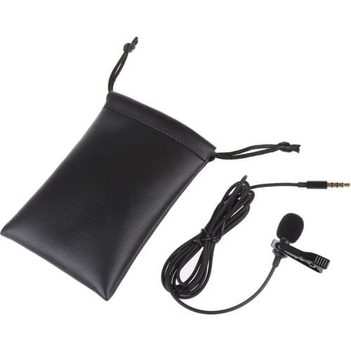 Set Sale Lavalier Lapel Clip-on Omnidirectional Microphone TRRS 3.5mm Jack Handsfree 3.28ft Condenser Mini Recording Mic
