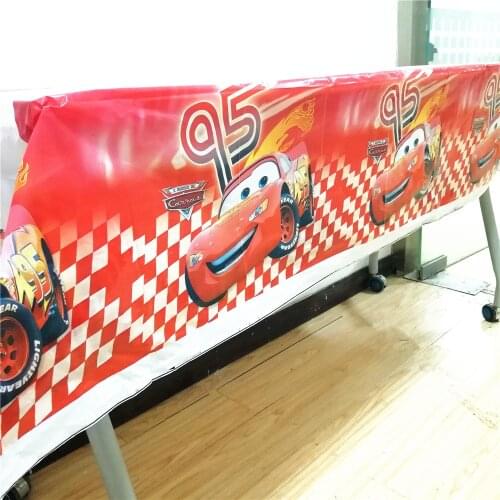 Red Lightning Mcqueen Plastic Tablecloth Party Decorations Cars Birthday/Christmas Kids Party Supplies