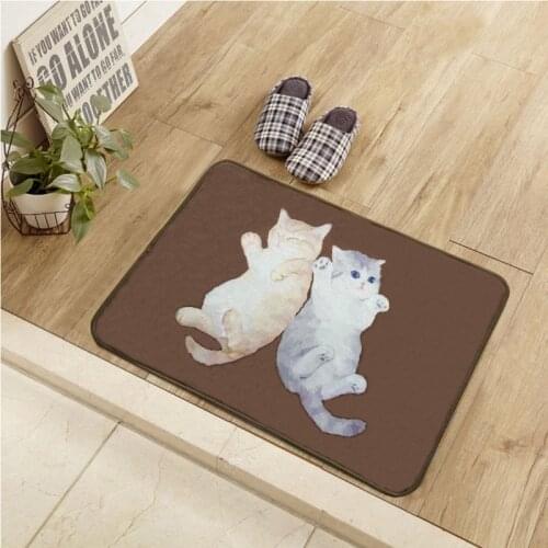 Creative Cartoon Cat Combination Carpet Bathroom Entrance Non-slip Mat Carpets For Decor Study Living Bedroom Room Rugs Ma Door