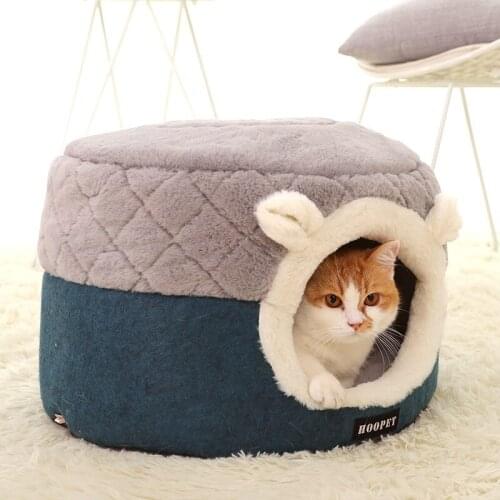 Dog Bed With Cover Cave Pet Cat Litter Dual-purpose Winter Warm Cat Bed Cat Supplies Available For Four Seasons Comfort
