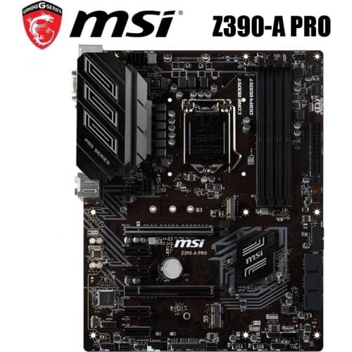 B250 Z390 Z370 BTC For MSI Z390-A PRO Mining Motherboard DDR4 LGA 1151 6 graphics board 64GB Z390 6PCIE Desktop motherboard