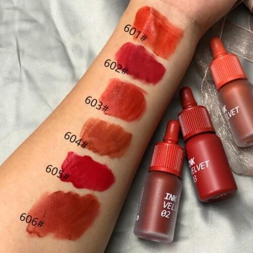 Cute 6 Colors Matte Liquid Lipstick Matte Lip Gloss Makeup Moisturizing Long Lasting Waterproof Lip Tint Velvet Lipstick