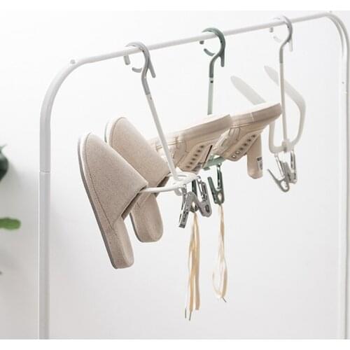 Multifunction Rotating Shoe Rack Rotatable Hanger Windproof Anti-skid With Clip 360 Degree Rotating Shoe
