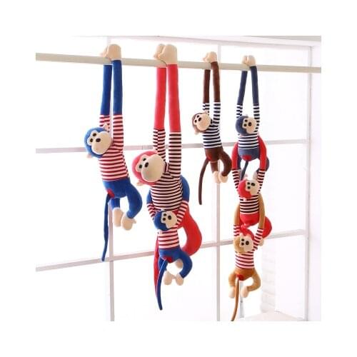 Cartoon Cute Plush Toy Gibbon Monkey Curtain Tassel Doll Girl Kids Tiebacks 4 Colors Curtain Bundled for Living Room CP132B