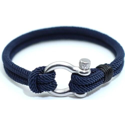 2021 Men Bracelet Rope Horseshoe Buckle Lucky Red Thread Braslet Double Layer Wrap Braclet For Hombre Student Survival Brazalete