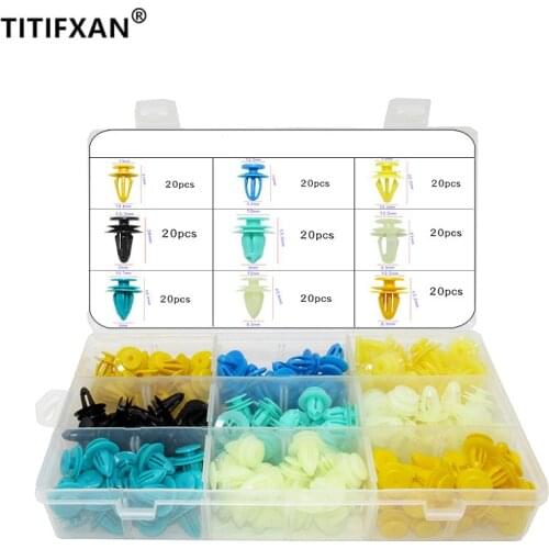 180pcs Car Door Interior Panel Fastener Kit for Toyota Honda suzuki sx4 hyundai tiburon mitsubishi eclipse Clip Repair Box set