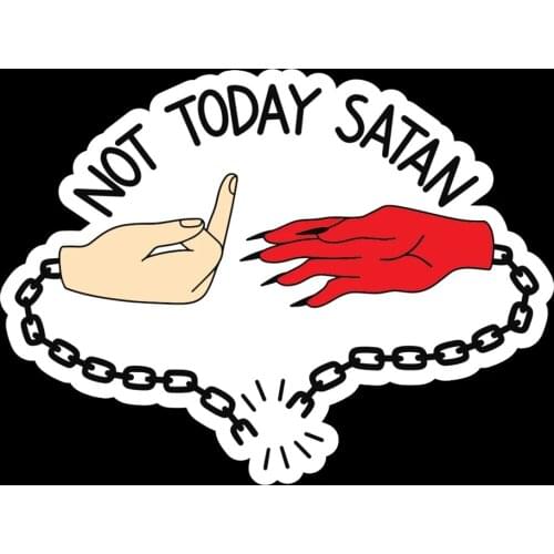 LLY-0793 Personality Car Decal NOT TODAY SATAN Modeling Decal PVC Auto Motorcycle Decorative Accessories Waterproof Cars Sticker