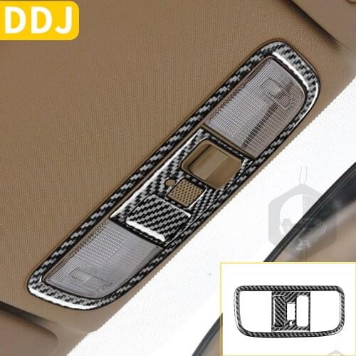 Car Overhead Console Light Lamp Panel Cover Sticker Carbon Fiber Interior For Honda Civic 8 8th Gen 2006-2011 Car Roof Trim