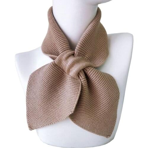 Solid Winter Women Knitted Scarf Collar Warm Neck-Cross Snood Shawl Wraps Sjaals Voor Dames Szalik Zimowy Echarpe Femme Hiver