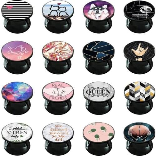 2021 New Art Beautiful Round Phone Holder Expanding Stand and Grip Mount Phone Stand