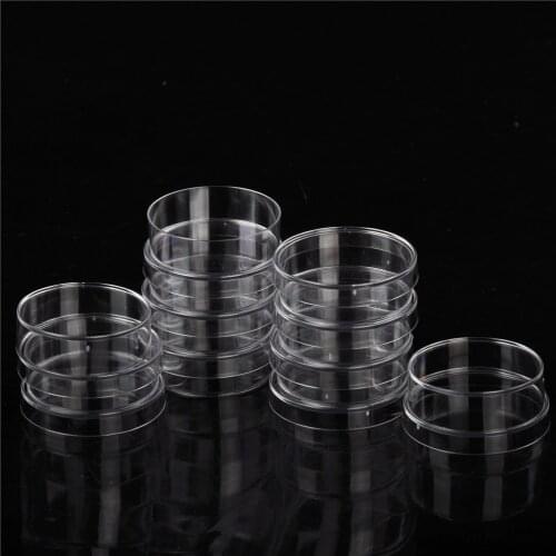 10pcs/lot Practical Sterile Petri Dishes with Lids for Lab Plate Bacterial Yeast Chemical Instrument Lab Supplies