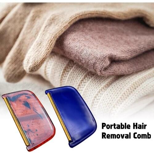 2PCS Portable Hair Removal Comb Sweater Lint Remover Shaver Comb Clear Zigzag Design Labor-saving Quick Removing Gentle Texture