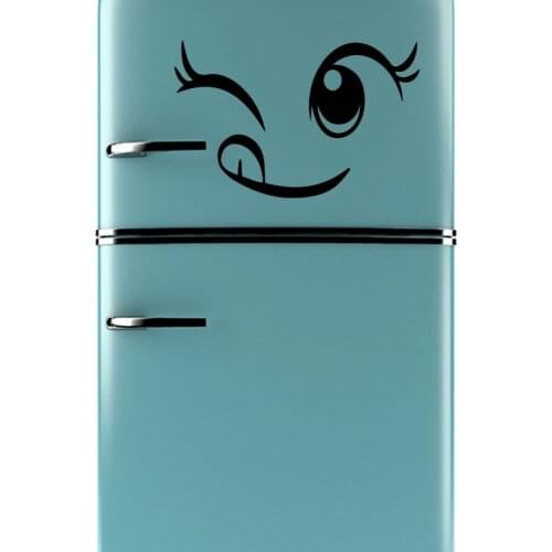 Sticker Design Smiley And Wink Vinyl Wall Decal Mural Art Wallpaper Frigo Home Decor Poster Kitchen House Decoration