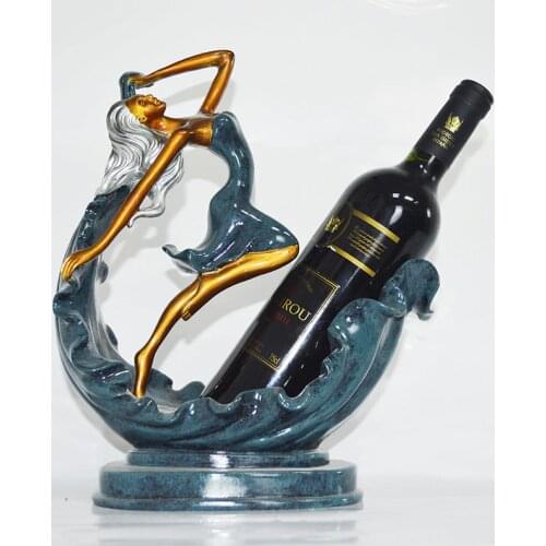 Girl Dance Wine Holder Rack House Champagne Bar Tray Party Wine Display Rack Quality Shelf Beauty Sculpture