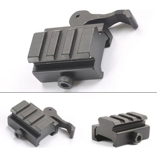 Tactical 1/2" 20mm Weaver Picatinny Rail Adaptor 4- QD Scope Lock Lever Accessories Mount Quick Release Rifle Det Slot Dot D9L2